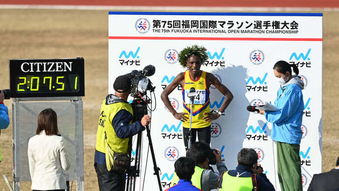 【JMCシリーズ 最後の福岡国際マラソン】優勝インタビュー