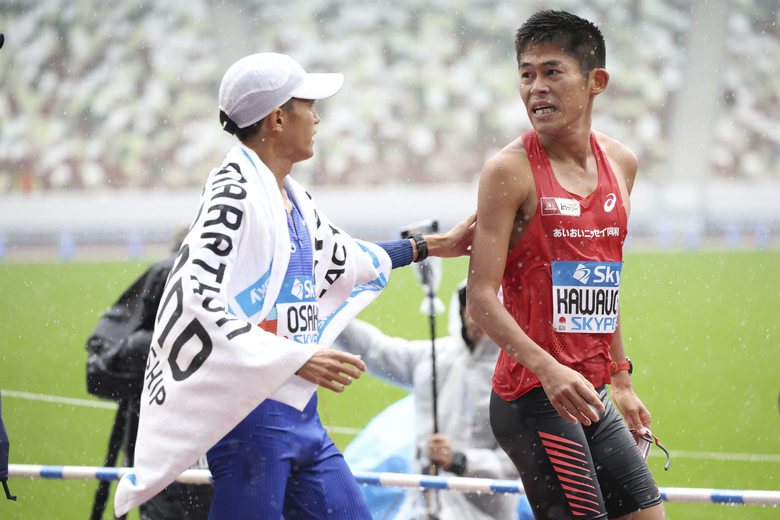 【MGC】フィニッシュ後、大迫傑と川内優輝